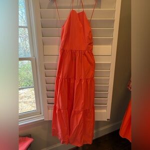 GAP Orange Halter Maxi Dress
